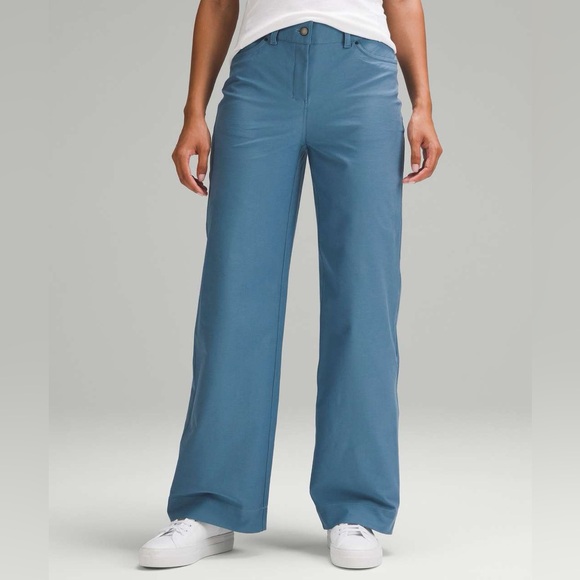 lululemon athletica Pants - Lululemon City Sleek 5 Pocket High-Rise Wide-Leg Utilitech pants in Utility Blue